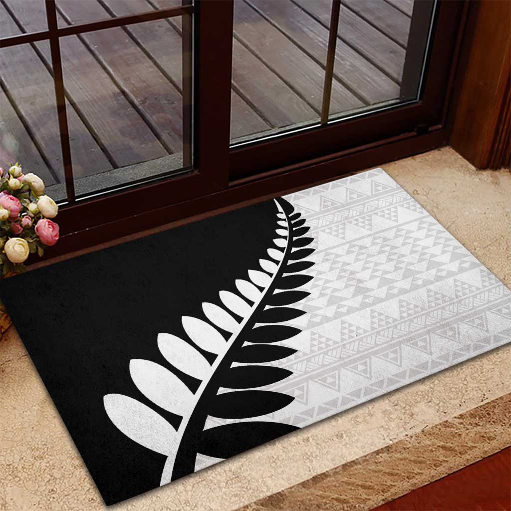 New Zealand Silver Fern Niho Taniwha Rubber Doormat