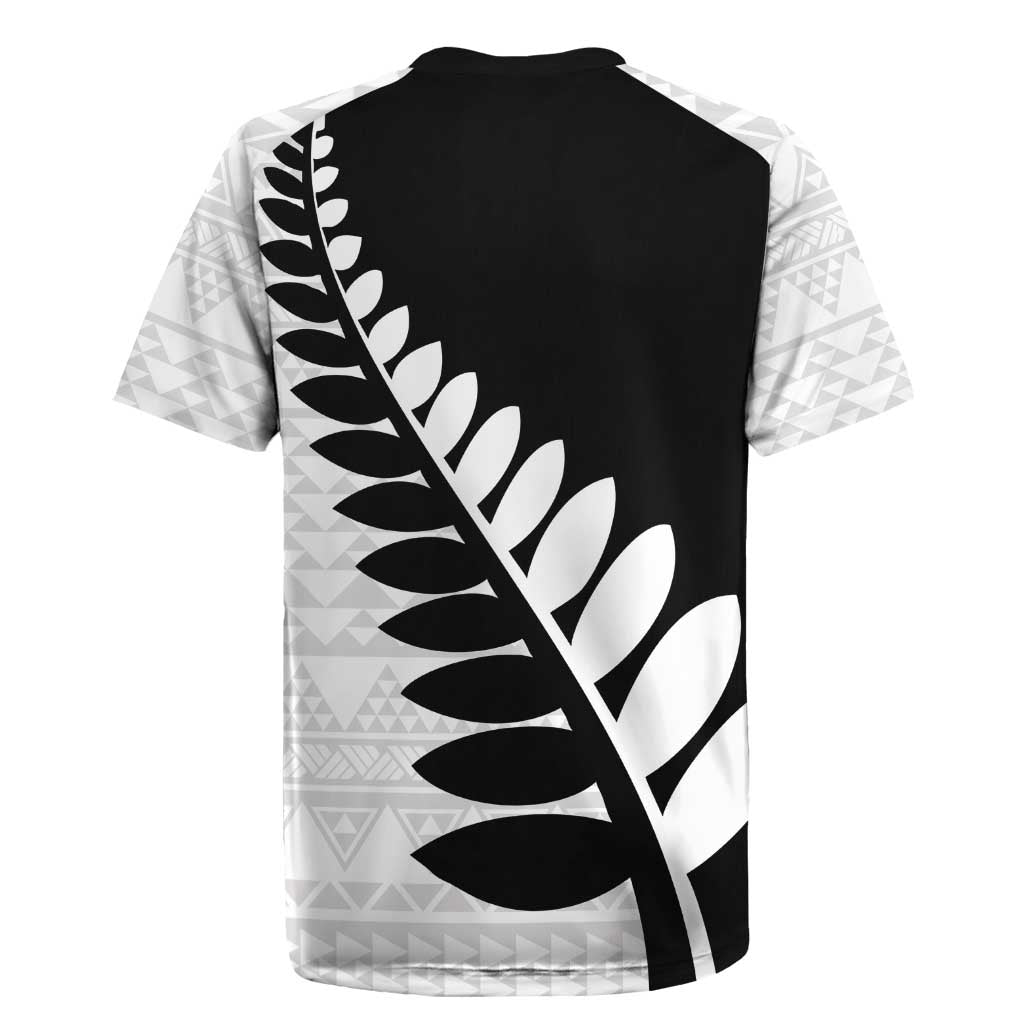 New Zealand Silver Fern Niho Taniwha Rugby Jersey LT9 - Polynesian Pride
