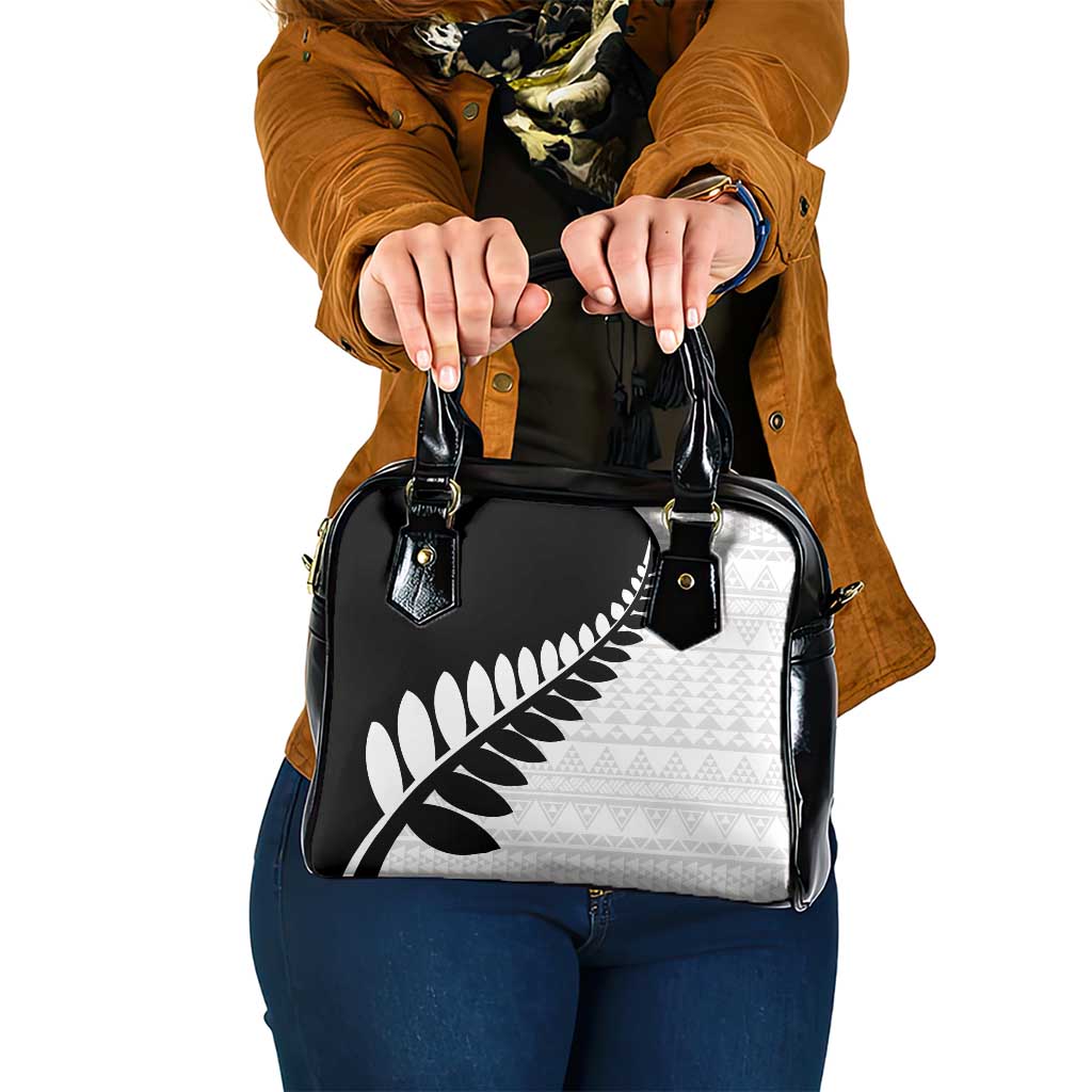 New Zealand Silver Fern Niho Taniwha Shoulder Handbag