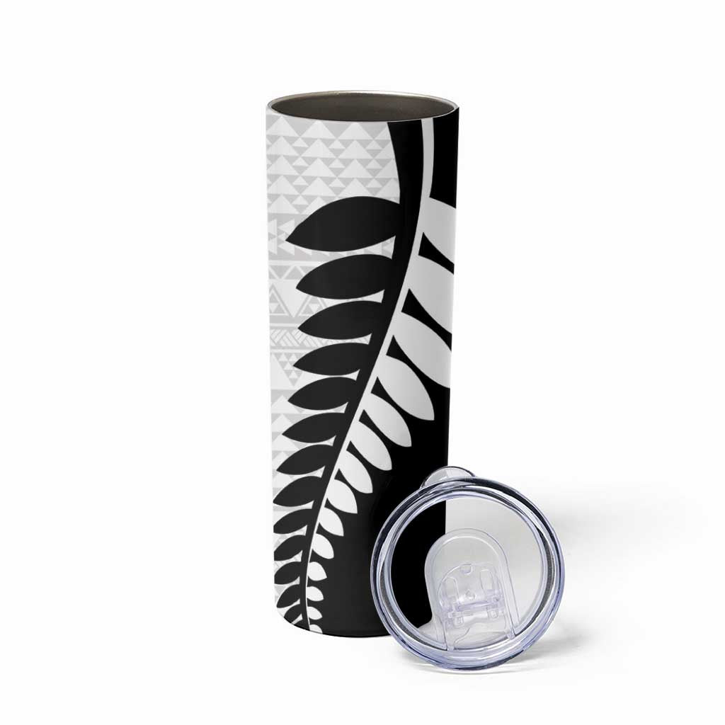 New Zealand Silver Fern Niho Taniwha Skinny Tumbler LT9 - Polynesian Pride