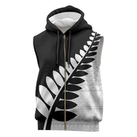New Zealand Silver Fern Niho Taniwha Sleeveless Zip Hoodie - Polynesian Pride