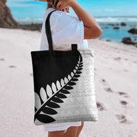 New Zealand Silver Fern Niho Taniwha Tote Bag - Polynesian Pride