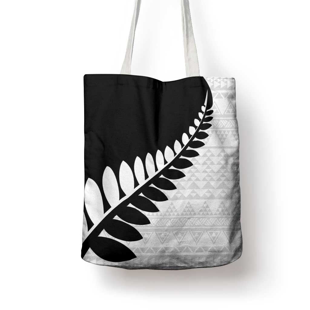 New Zealand Silver Fern Niho Taniwha Tote Bag - Polynesian Pride
