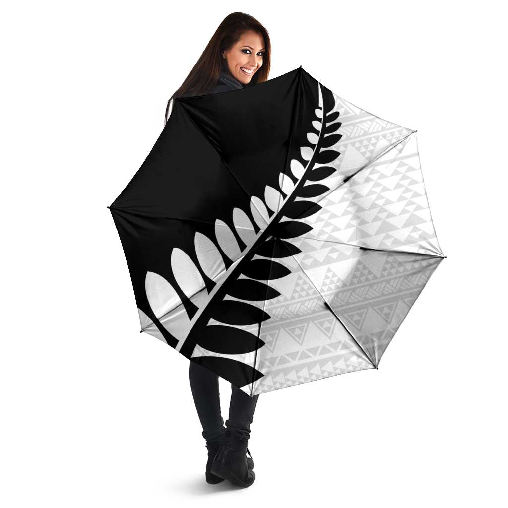 New Zealand Silver Fern Niho Taniwha Umbrella - Polynesian Pride