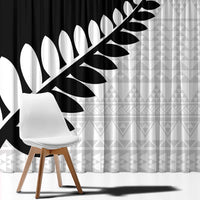 New Zealand Silver Fern Niho Taniwha Window Curtain