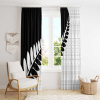 New Zealand Silver Fern Niho Taniwha Window Curtain