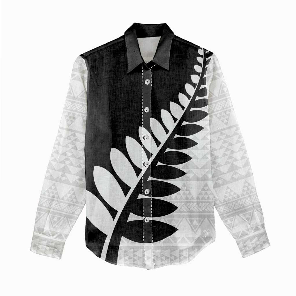 New Zealand Silver Fern Niho Taniwha Women Casual Shirt LT9 - Polynesian Pride