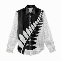 New Zealand Silver Fern Niho Taniwha Women Casual Shirt LT9 - Polynesian Pride
