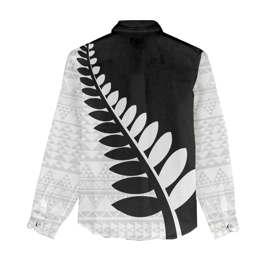 New Zealand Silver Fern Niho Taniwha Women Casual Shirt LT9 - Polynesian Pride