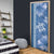 Blue Hibiscus Turle Door Cover Hawaiian Style Tribal Tapa Pattern - Polynesian Pride