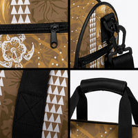 Gold Hibiscus Turtle Duffle Bag Hawaiian Style Tribal Tapa Pattern LT9 - Polynesian Pride