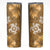 Gold Hibiscus Turle Skinny Tumbler Hawaiian Style Tribal Tapa Pattern