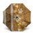 Gold Hibiscus Turle Umbrella Hawaiian Style Tribal Tapa Pattern - Polynesian Pride