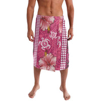 Pink Hibiscus Turle Lavalava Hawaiian Style Tribal Tapa Pattern