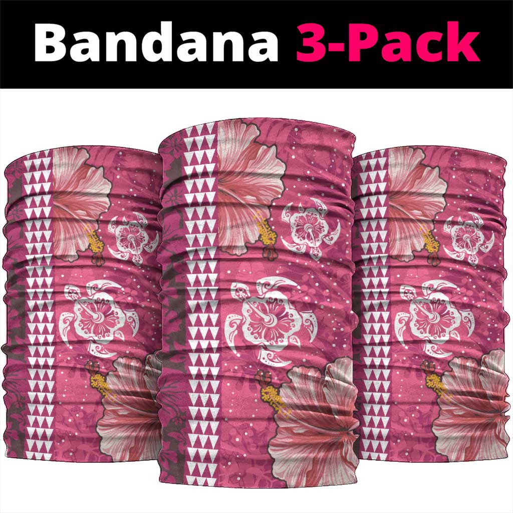Pink Hibiscus Turle Neck Gaiter Hawaiian Style Tribal Tapa Pattern - Polynesian Pride