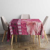 Pink Hibiscus Turle Tablecloth Hawaiian Style Tribal Tapa Pattern LT9 - Polynesian Pride