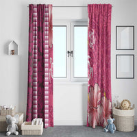 Pink Hibiscus Turle Window Curtain Hawaiian Style Tribal Tapa Pattern LT9 - Polynesian Pride