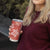 Red Hibiscus Turle Tumbler Cup Hawaiian Style Tribal Tapa Pattern