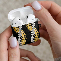 Puakenikeni and Maile Lei AirPods Case Black Double Strand Lei - Polynesian Pride