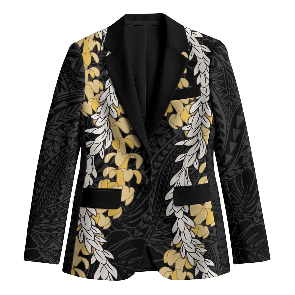 Puakenikeni and Maile Lei Blazer Black Double Strand Lei LT9 Unisex Black - Polynesian Pride