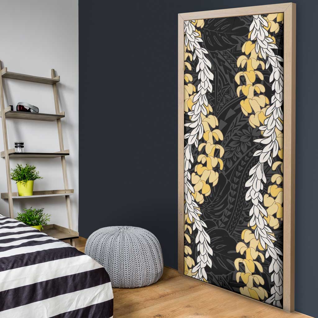 Puakenikeni and Maile Lei Door Cover Black Double Strand Lei - Polynesian Pride