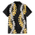 Puakenikeni and Maile Lei Family Matching Off The Shoulder Long Sleeve Dress and Hawaiian Shirt Black Double Strand Lei
