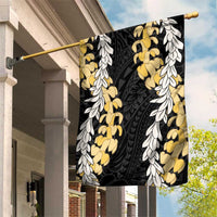 Puakenikeni and Maile Lei Garden Flag Black Double Strand Lei