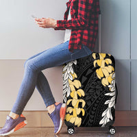 Puakenikeni and Maile Lei Luggage Cover Black Double Strand Lei