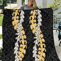 Puakenikeni and Maile Lei Quilt Black Double Strand Lei LT9 Black - Polynesian Pride