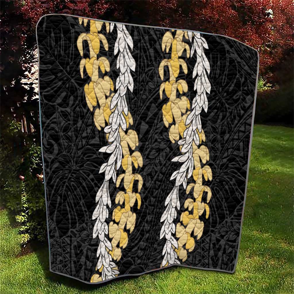 Puakenikeni and Maile Lei Quilt Black Double Strand Lei LT9 - Polynesian Pride