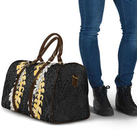 Puakenikeni and Maile Lei Travel Bag Black Double Strand Lei - Polynesian Pride