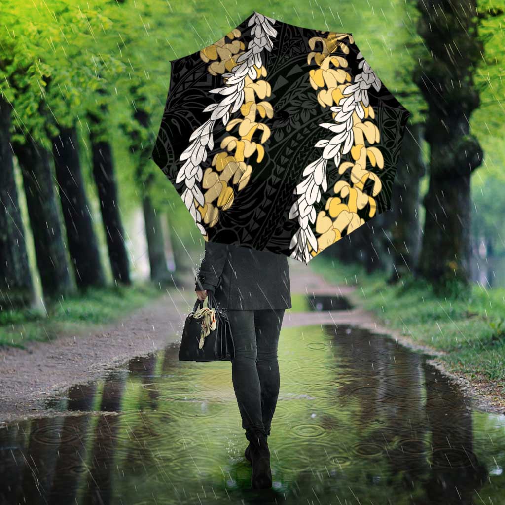 Puakenikeni and Maile Lei Umbrella Black Double Strand Lei - Polynesian Pride