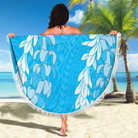 Puakenikeni and Maile Lei Beach Blanket Blue Double Strand Lei