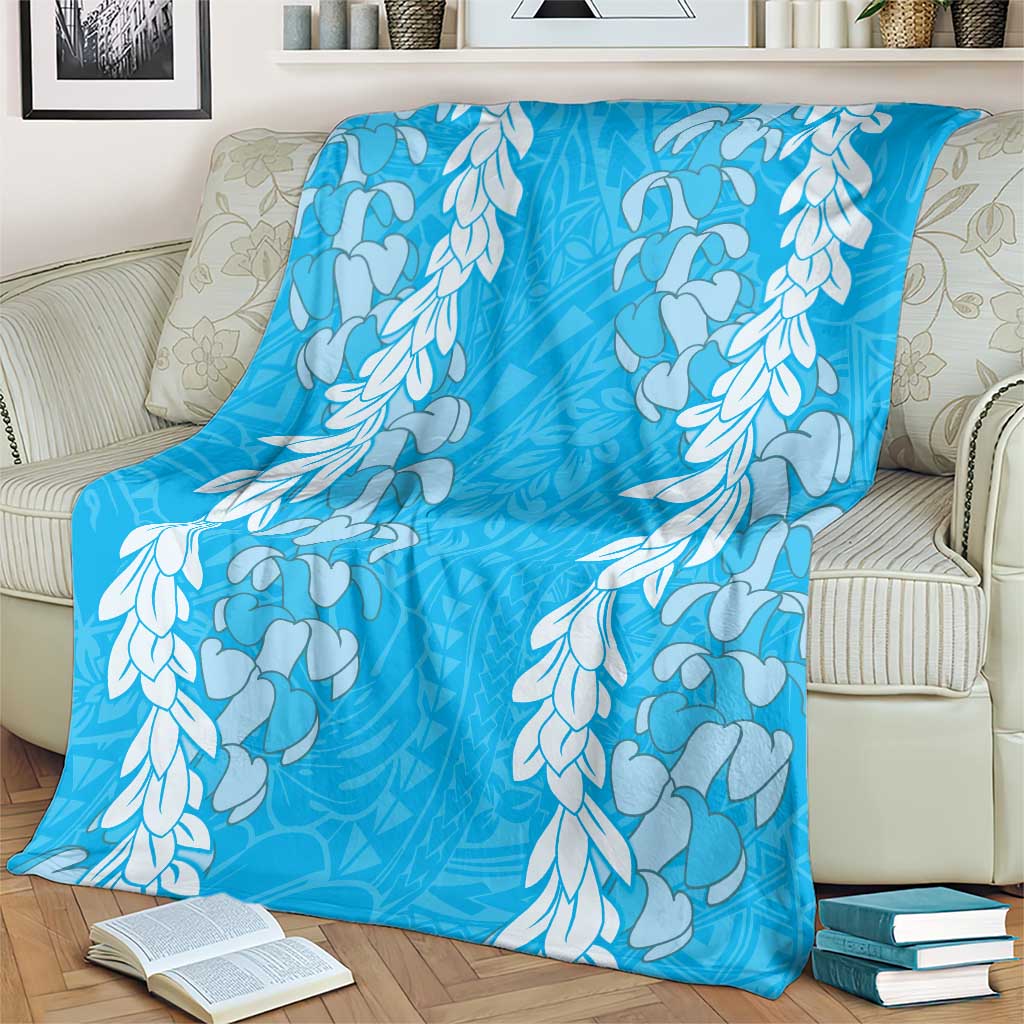 Puakenikeni and Maile Lei Blanket Blue Double Strand Lei