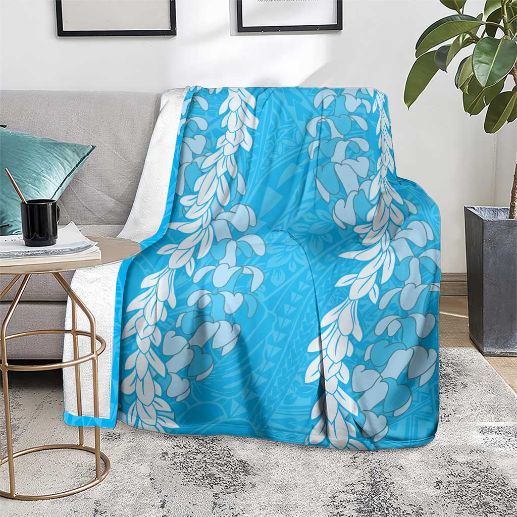 Puakenikeni and Maile Lei Blanket Blue Double Strand Lei