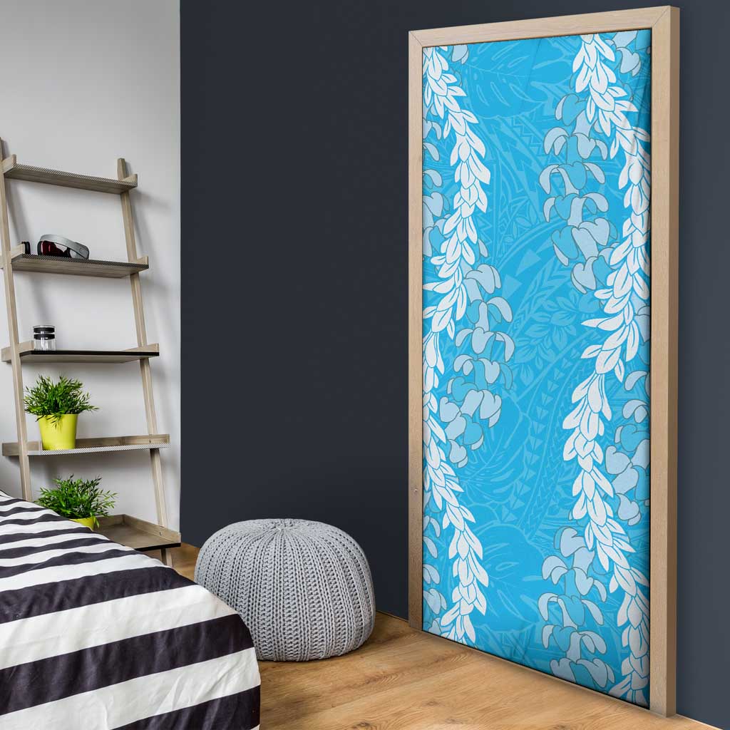 Puakenikeni and Maile Lei Door Cover Blue Double Strand Lei - Polynesian Pride
