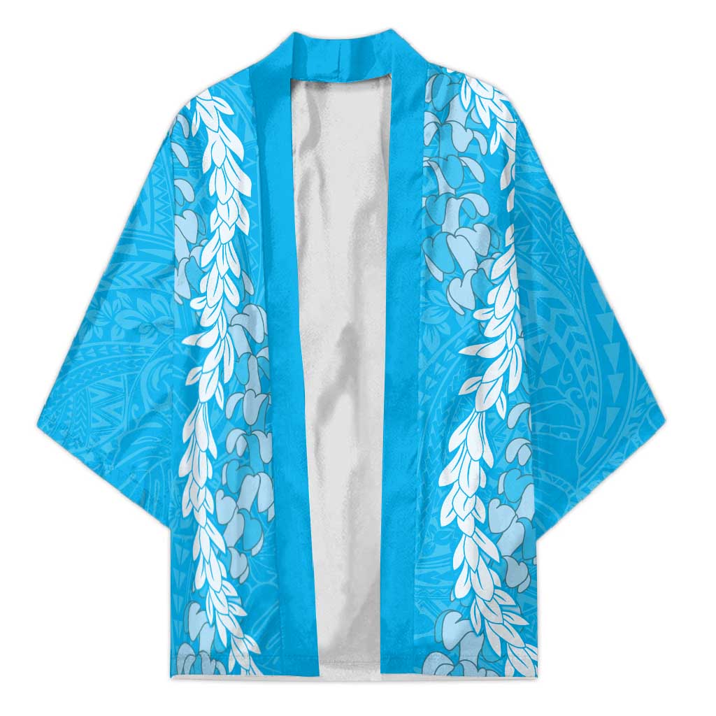Puakenikeni and Maile Lei Kimono Blue Double Strand Lei - Polynesian Pride
