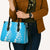 Puakenikeni and Maile Lei Leather Bag Blue Double Strand Lei - Polynesian Pride