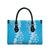 Puakenikeni and Maile Lei Leather Bag Blue Double Strand Lei - Polynesian Pride