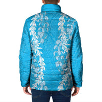 Puakenikeni and Maile Lei Padded Jacket Blue Double Strand Lei LT9 - Polynesian Pride