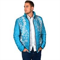 Puakenikeni and Maile Lei Padded Jacket Blue Double Strand Lei LT9 - Polynesian Pride