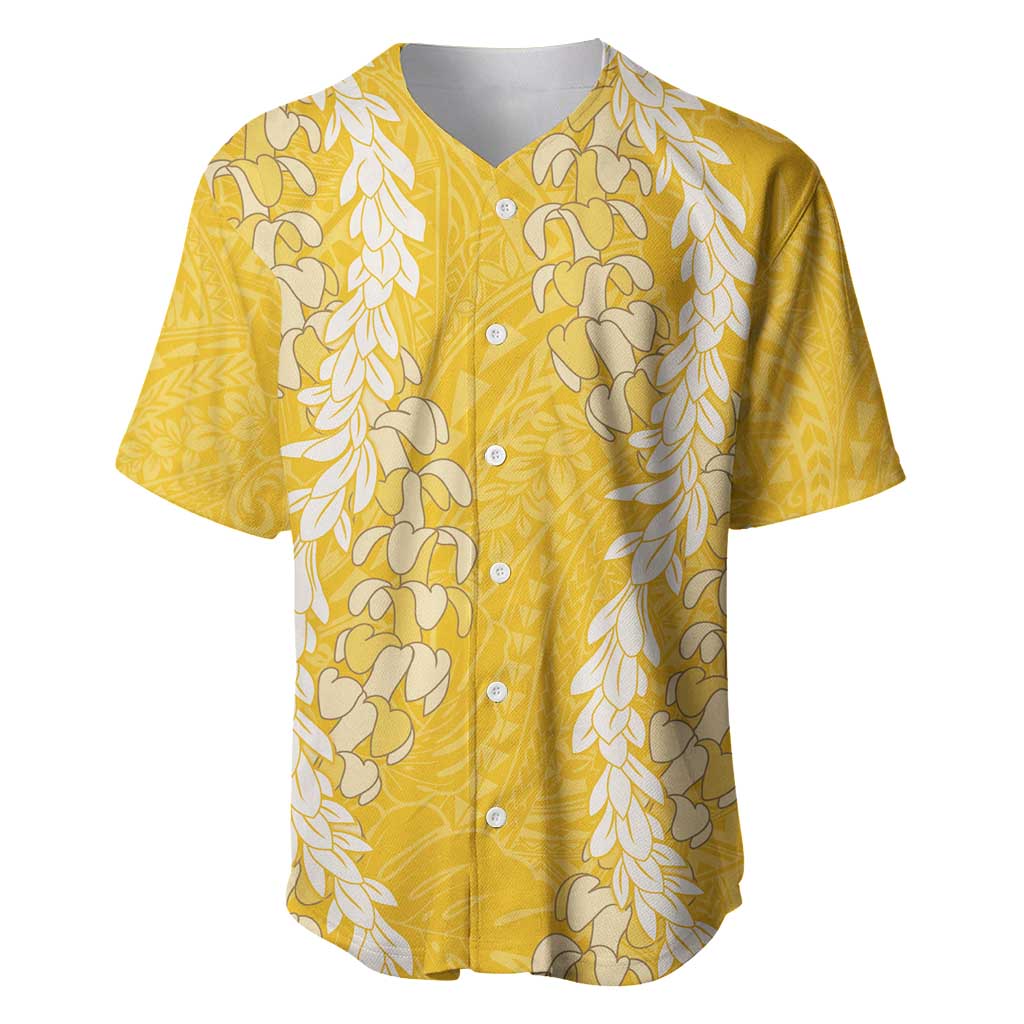 Puakenikeni and Maile Lei Baseball Jersey Gold Double Strand Lei LT9 Gold - Polynesian Pride