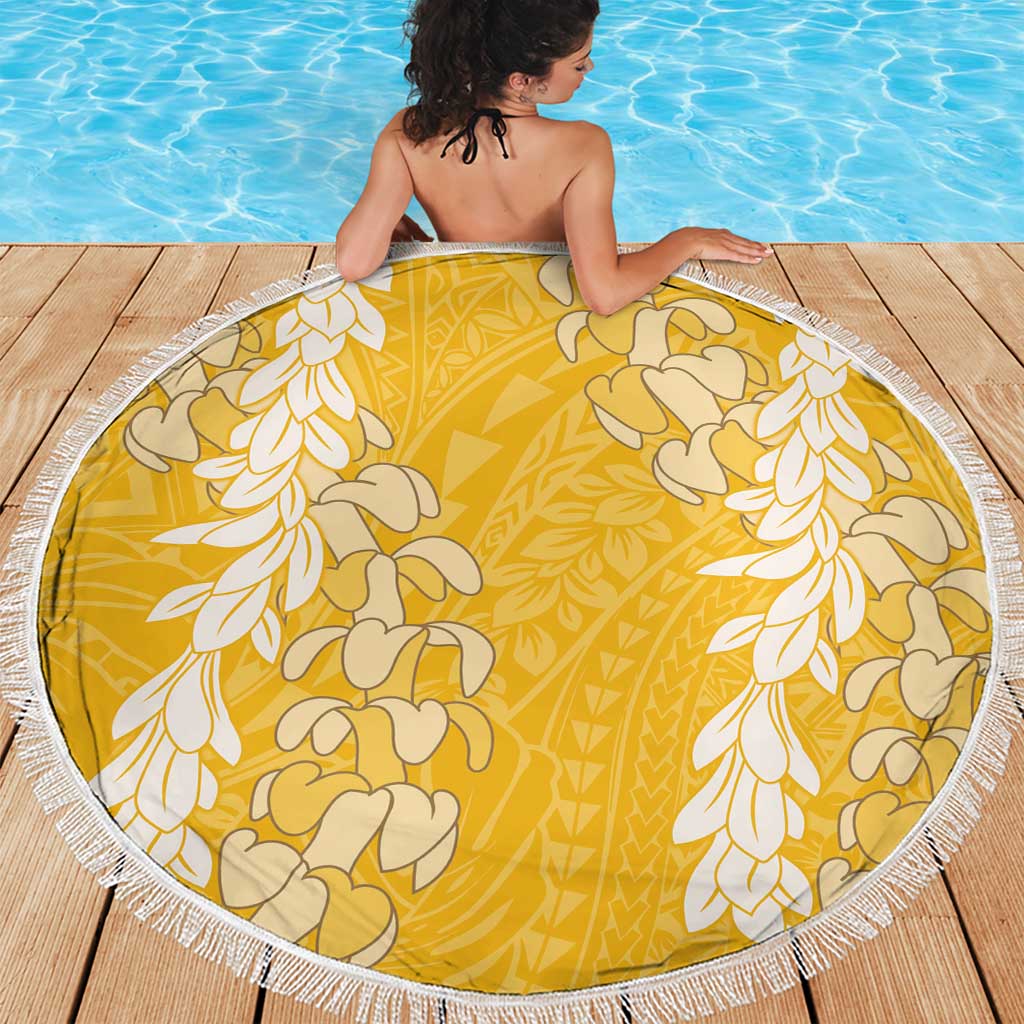 Puakenikeni and Maile Lei Beach Blanket Gold Double Strand Lei