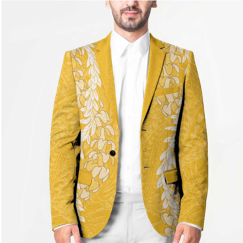 Puakenikeni and Maile Lei Blazer Gold Double Strand Lei - Polynesian Pride