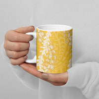 Puakenikeni and Maile Lei Ceramic Mug Gold Double Strand Lei - Polynesian Pride