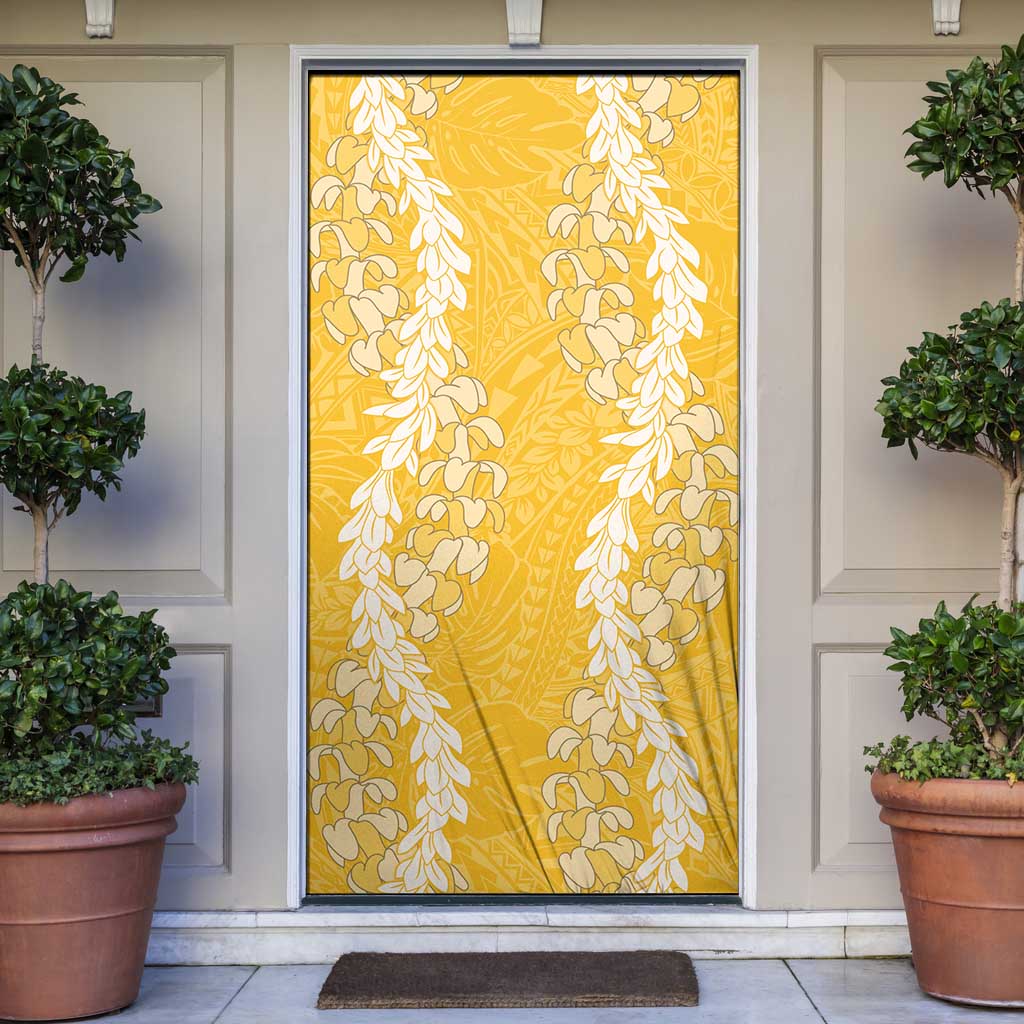 Puakenikeni and Maile Lei Door Cover Gold Double Strand Lei - Polynesian Pride