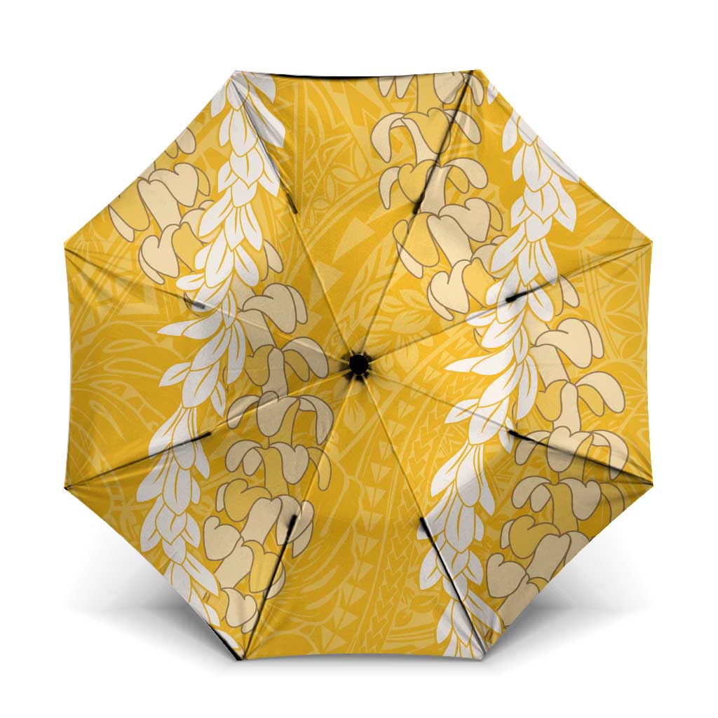 Puakenikeni and Maile Lei Umbrella Gold Double Strand Lei - Polynesian Pride