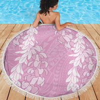 Puakenikeni and Maile Lei Beach Blanket Pink Double Strand Lei