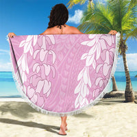 Puakenikeni and Maile Lei Beach Blanket Pink Double Strand Lei