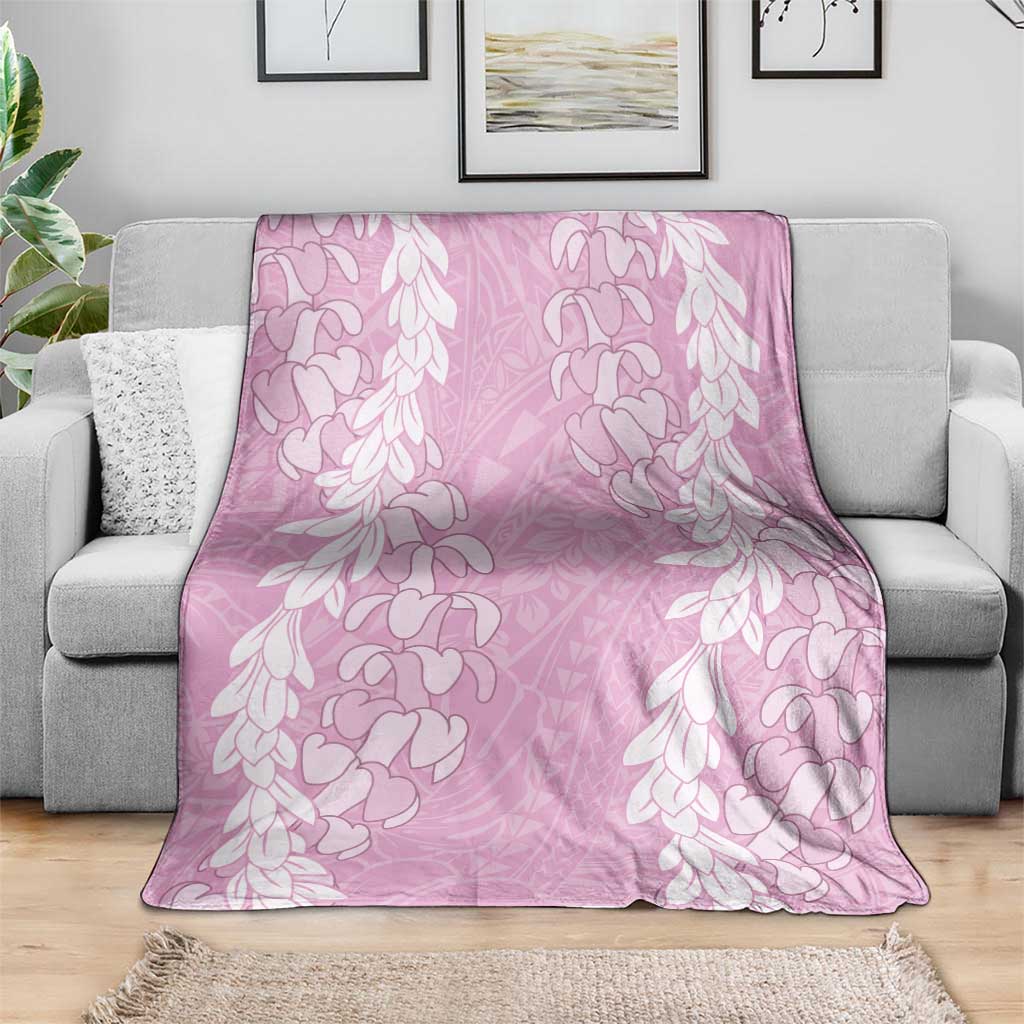 Puakenikeni and Maile Lei Blanket Pink Double Strand Lei